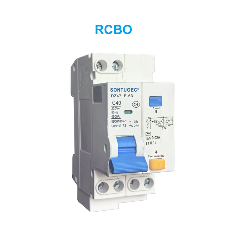 מפסק זרם דליפה מסדרת Dz47le-63 RCBO