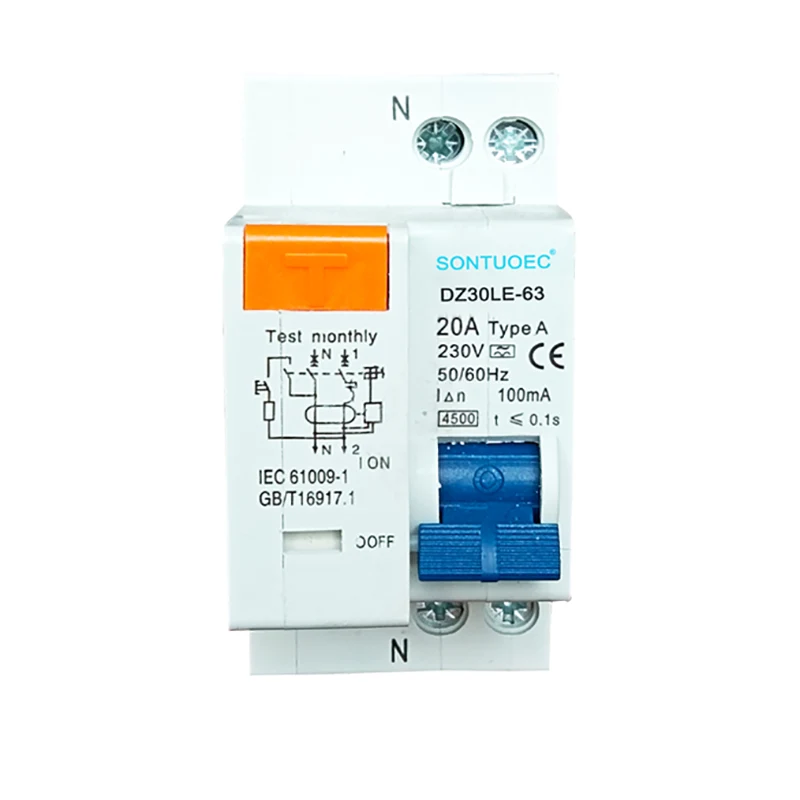 1p+n סוג אלקטרוני RCBO