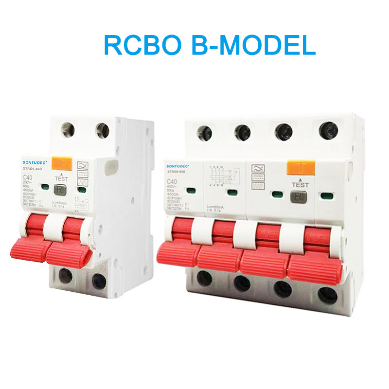 RCBO B דגם 2P 4P מפסק זרם שיורי