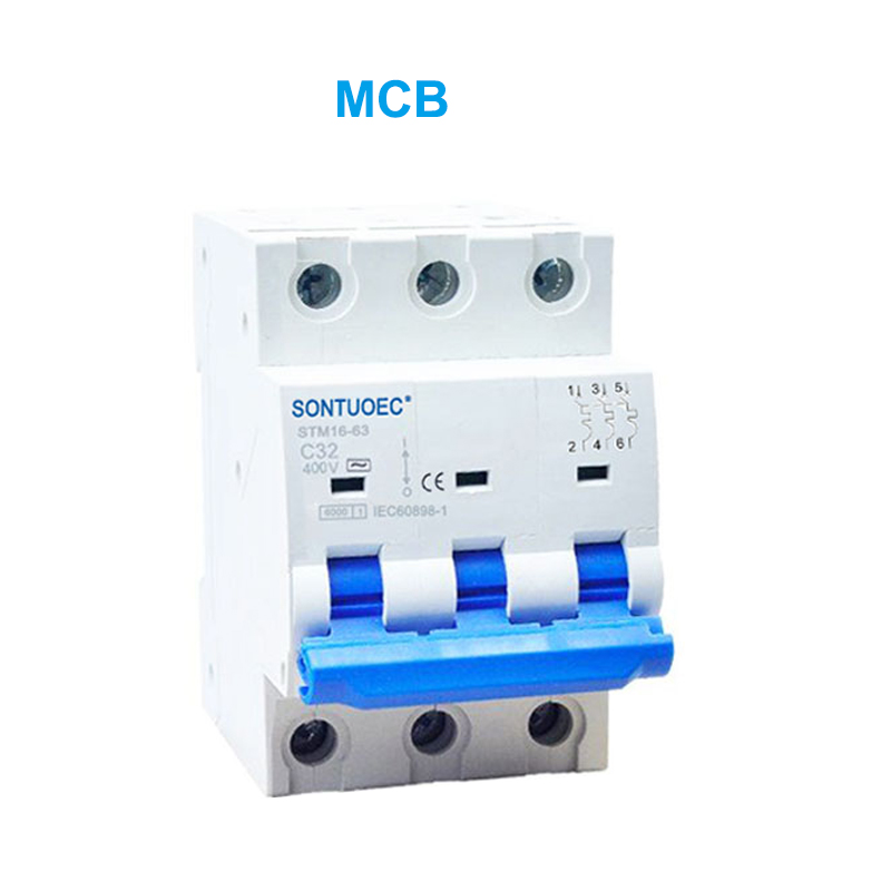 STM16-63 מפסק מעגלי מיניאטורה 6KA 1P 2P 3P 4P 16A 230/400V MCB