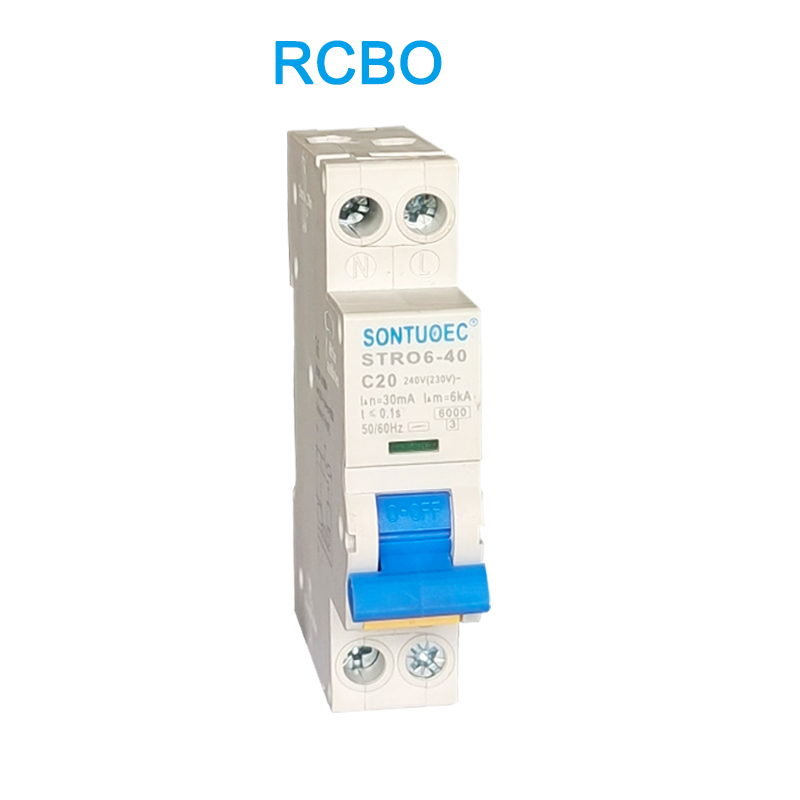 STRO6-40 מפסק מעגל DIN RAIL התקנה RCBO
