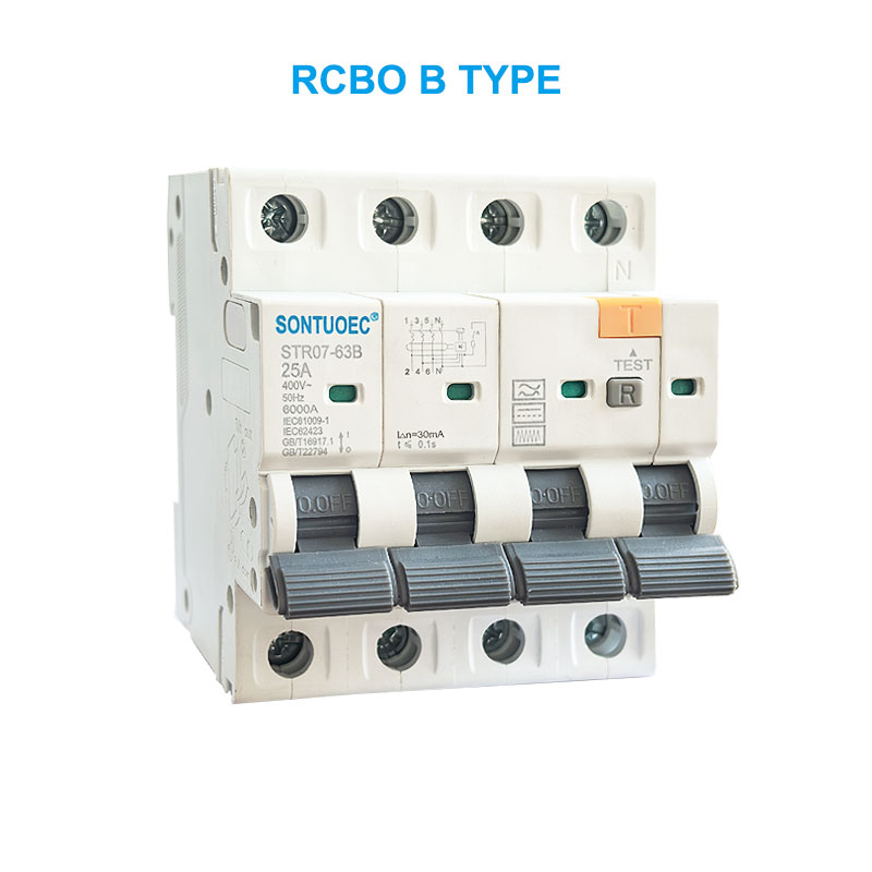 STRO7-63B RCBO B סוג 2P 4P מפסק זרם שיורי