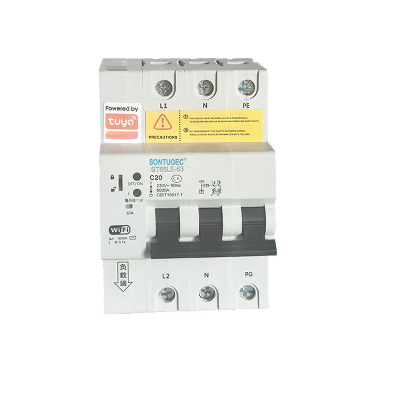 WiFi ST65LE-63wf2 סדרה רב תפקודי IoT אינטליגנטי RCBO מפסק חכם
